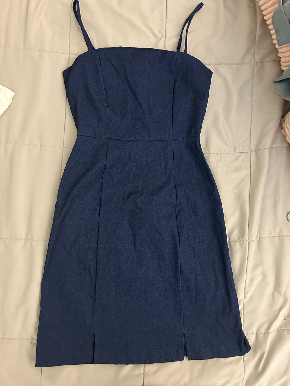 Altar'd State Navy Spaghetti-Strap Mini Dress